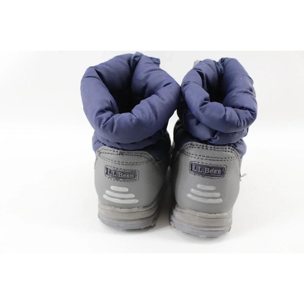 L.L. Bean Toddler Size 7 Blue Navy Snow Treads Winter‎ Boots Hook & Loop